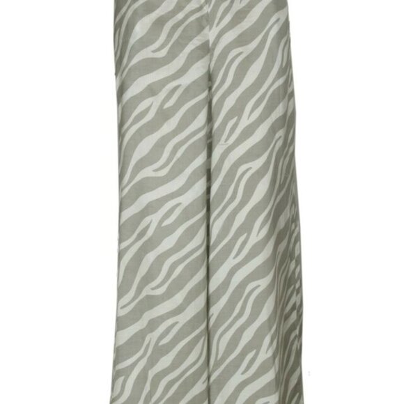 Anannasa Printed Fringes Wide Leg Zebra Palazzo Pajama Pants L - Picture 2 of 4